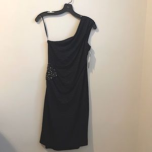 NWT David Meister Navy Blue Cocktail Dress Size 4